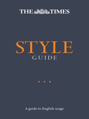 cover image of The Times Style Guide